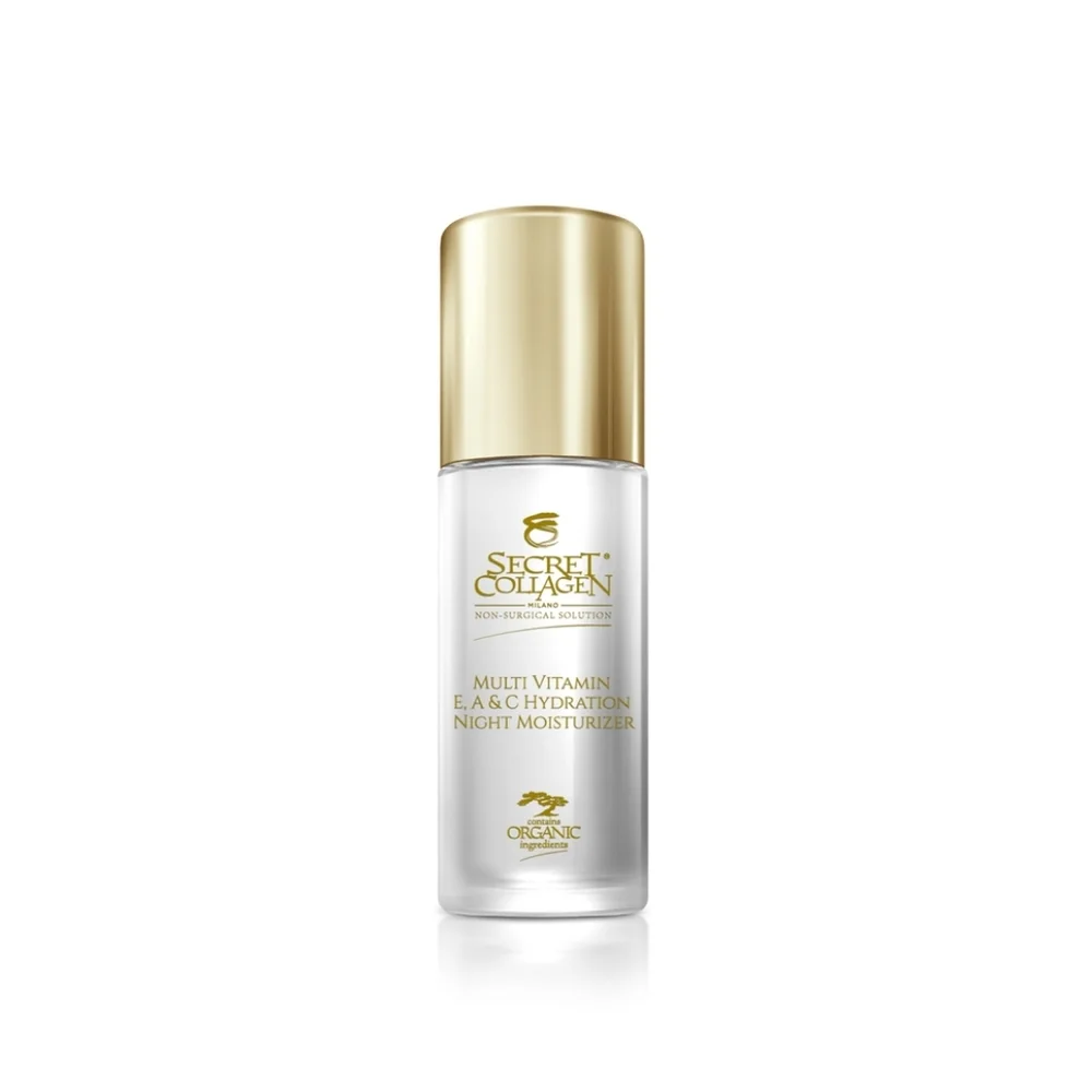 Multivitamin E, A & C Night Moisturizer And Rosemary Mint Soap Secret Collagen